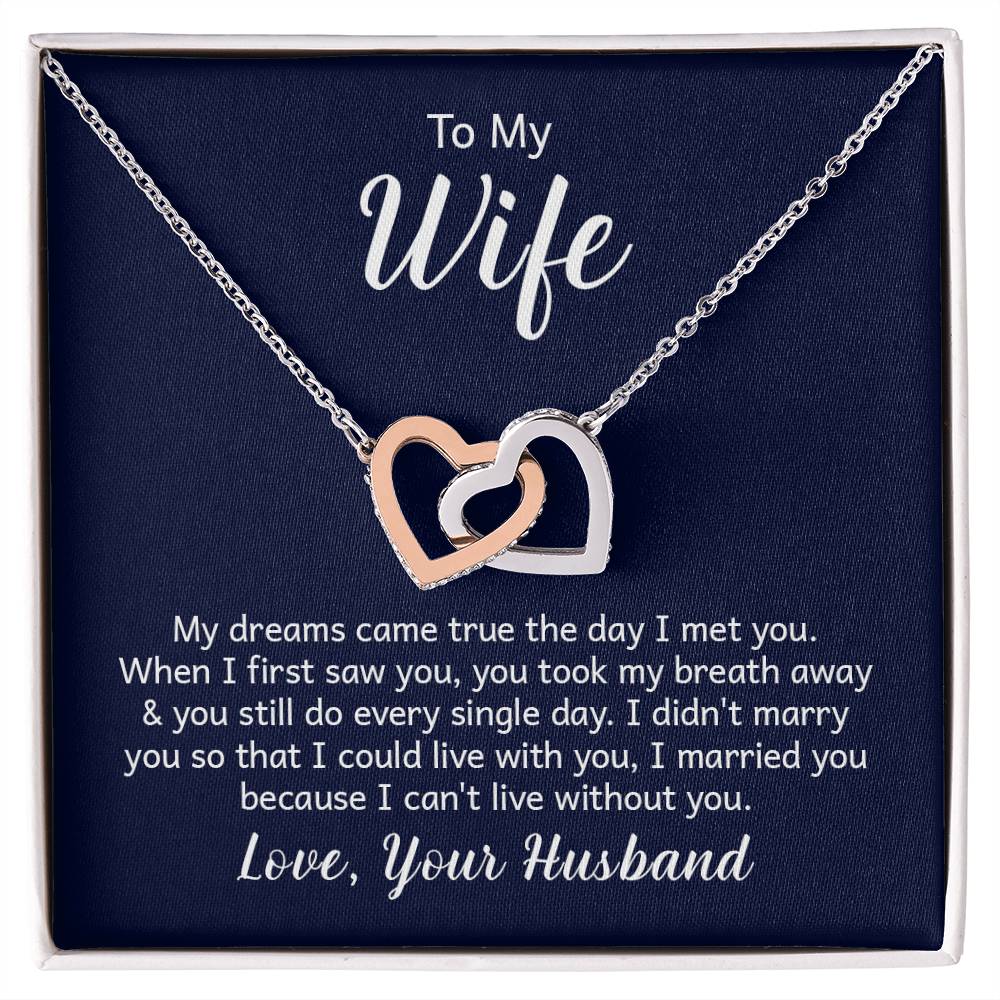 Valentine's Day Interlocking Hearts Necklace