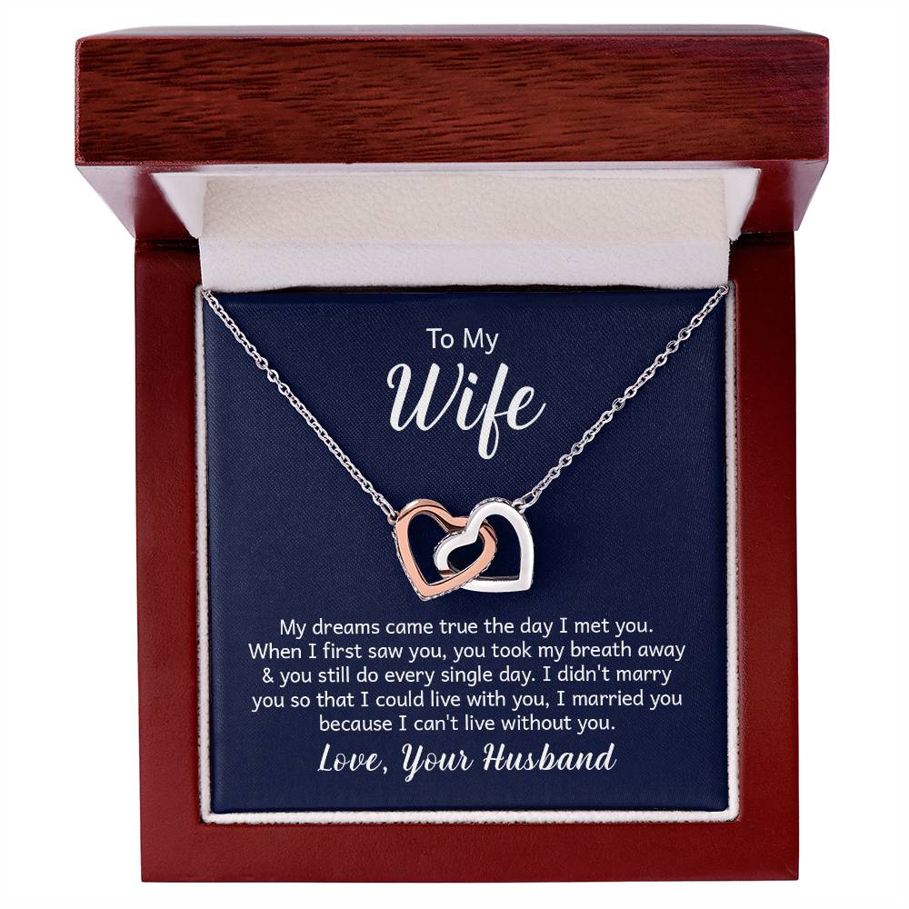 Valentine's Day Interlocking Hearts Necklace