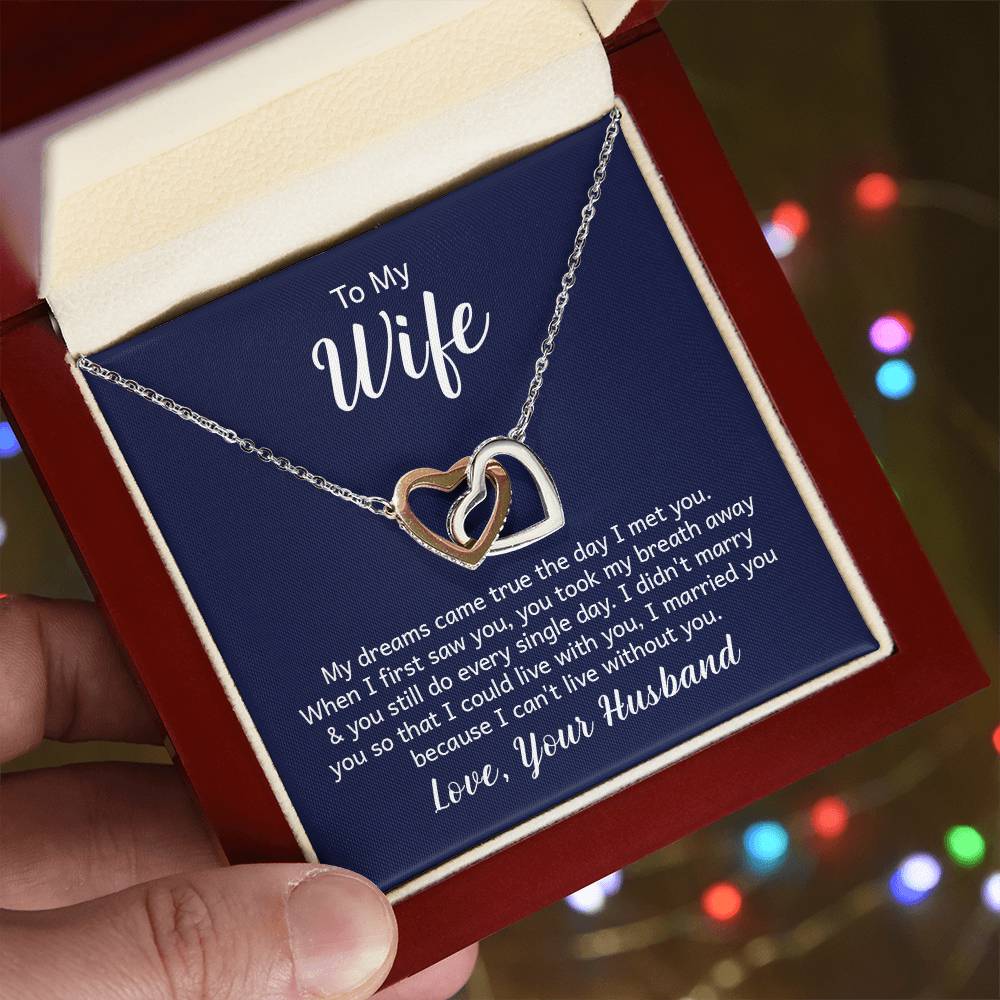 Valentine's Day Interlocking Hearts Necklace
